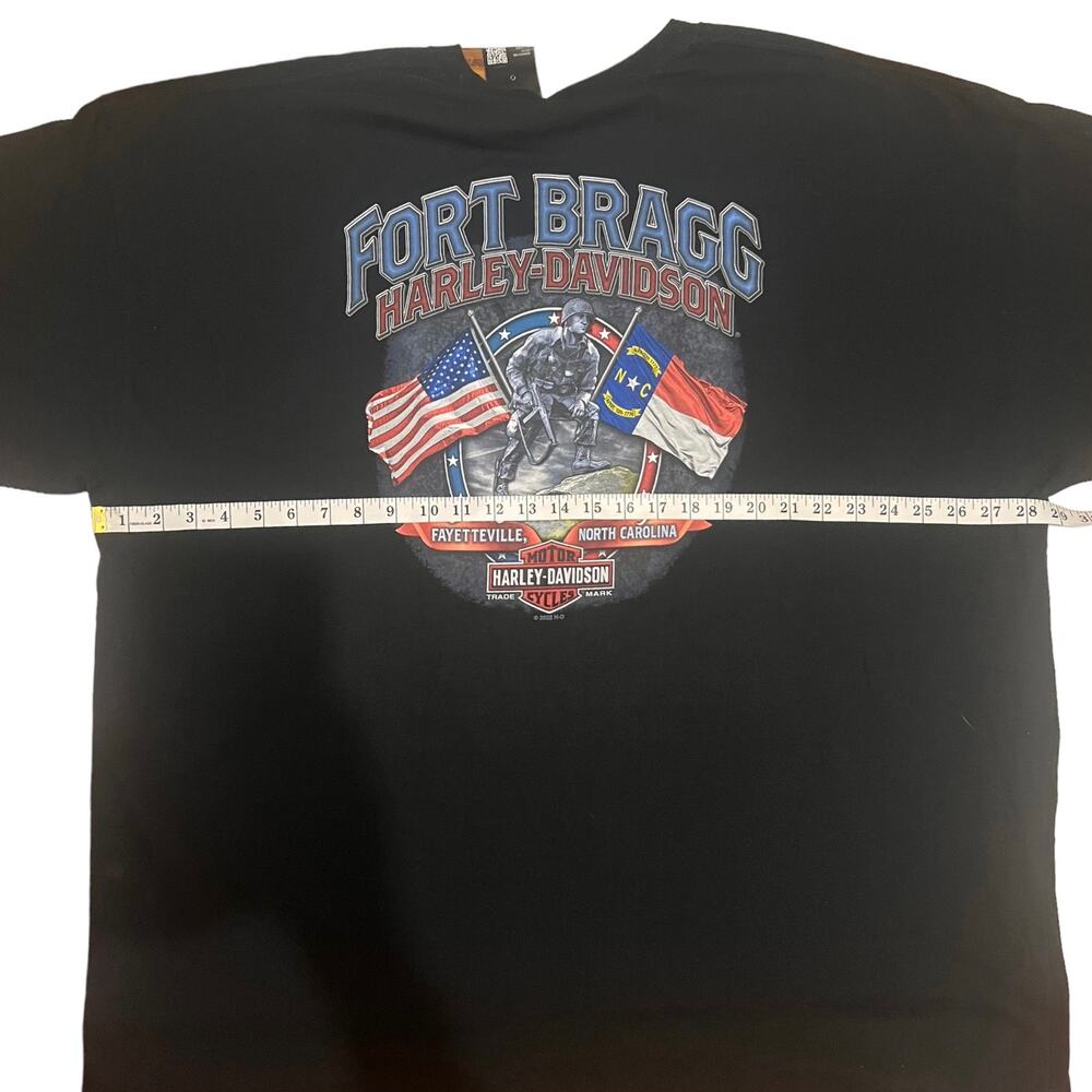 Fort Bragg Harley-Davidson Fayetteville, NC Short Sleeve Black Tee Shirt 4X NWT - Picture 5 of 7